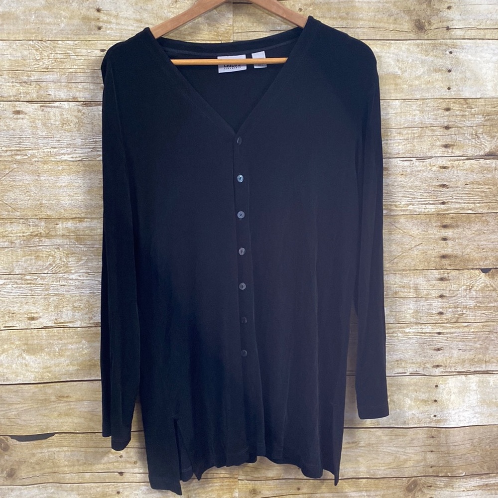 Chico’s Travelers black cardigan size 3 extra large